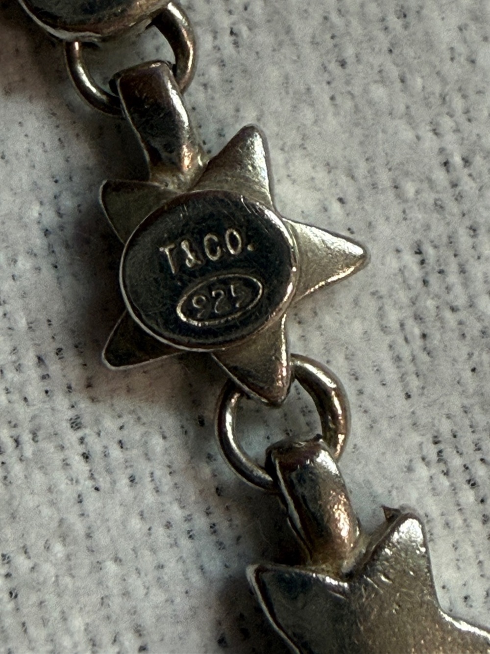 Vintage 90s Tiffany & Co Bracelet Puff Star Sterling Silver - Picture 3 of 10